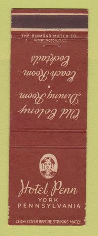 Matchbook Cover - Hotel Penn York PA