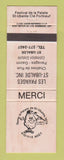 Matchbook Cover - Festival De LA Patate St Ubalde QC Les Pavages