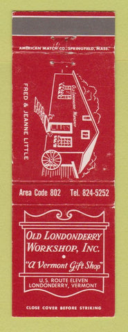Matchbook Cover - Old Londonderry Workshop VT gifts
