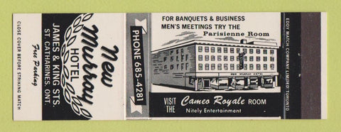 Matchbook Cover - New Murray Hotel St Catharines ON