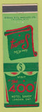 Matchbook Cover - 400 Hotel Savoy London ON