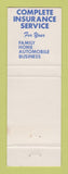 Matchbook Cover - Williams Cleaveland Insurance New Castle PA