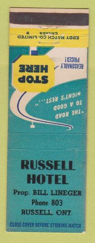 Matchbook Cover - Russell Hotel ON low phone #