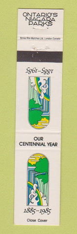 Matchbook Cover - Ontario Niagara Parks ON 1985 12 Strike