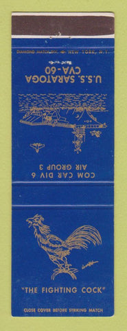 Matchbook Cover - USS Saratoga CVA 60 Fighting Cox Navy