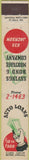 Matchbook Cover - Auto Laons bonds Topeka KS 10 Strike