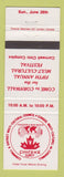 Matchbook Cover - Festival 1987 Cornwall ON