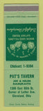 Matchbook Cover - Pat's Tavern Cleveland OH