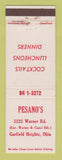 Matchbook Cover - Pesano's Restaurant Garfield Heights OH