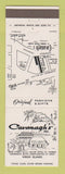 Matchbook Cover - Cavanagh's Clothes Store St Thomas St Croix Virgin Islands