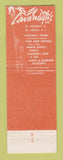 Matchbook Cover - Cavanagh's Clothes Store St Thomas St Croix Virgin Islands