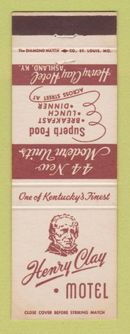 Matchbook Cover - Henry Clay Hotel Ashland KY