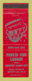 Matchbook Cover - Punkin Vine Lounge Bishopville OH