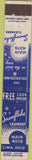 Matchbook Cover - Snowflake Laundry Cleaners Lima OH 10 Strike