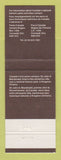 Matchbook Cover - Villa Bellevue House Parks Canada Kingston ON Cornwall