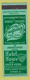 Matchbook Cover - Hotel Howe Akron OH
