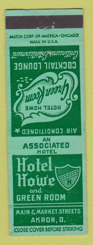 Matchbook Cover - Hotel Howe Akron OH