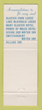 Matchbook Cover - Glacier National Park MT