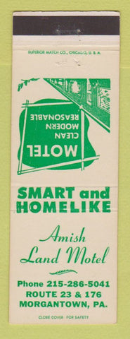 Matchbook Cover - Amish Land Motel Morgantown PA