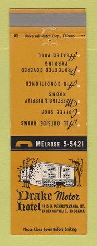 Matchbook Cover - Drake Motor Hotel Indianapolis IN