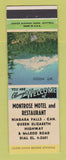 Matchbook Cover - Montrose Motel Restaurant Niagara Falls ONWEAR