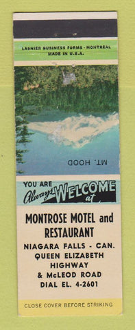 Matchbook Cover - Montrose Motel Restaurant Niagara Falls ONWEAR