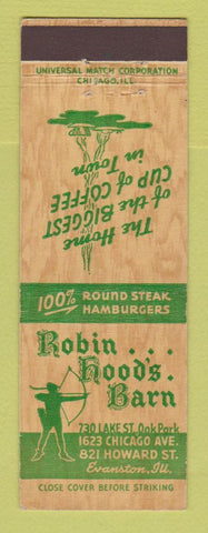 Matchbook Cover - Robin Hood's Barn Evanston IL