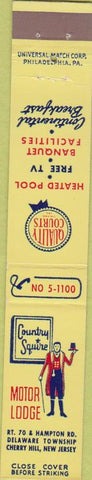 Matchbook Cover - Country Squire Motor Lodge Cherry Hill NJ 10 Strike