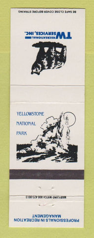 Matchbook Cover - TW Services Yellowstone National Park WY