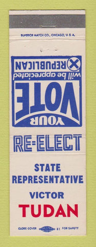 Matchbook Cover - Victor Tudan State Rep Election
