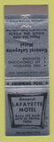 Matchbook Cover - General Lafayette Motel King of Prussia PA