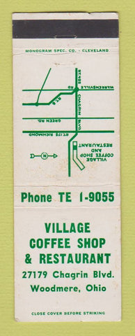 Matchbook Cover - Village Coffee Shop Restaurant Woodmere OH