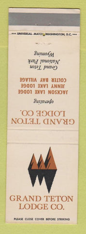 Matchbook Cover - Grand Teton Lodge National Park WY