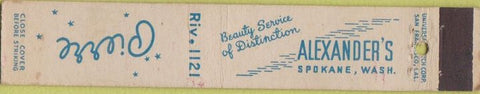 Matchbook Cover - Pierre Portland OR beauty salon Spokane WA 10 Strike