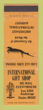 Matchbook Cover - International Gift Shop Anchorage AK totem WEAR