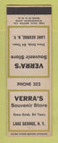 Matchbook Cover - Verra's Souvenir Store Lake George NY