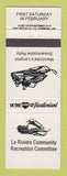 Matchbook Cover - MB Snowmobile Rally  LA Riviere Community