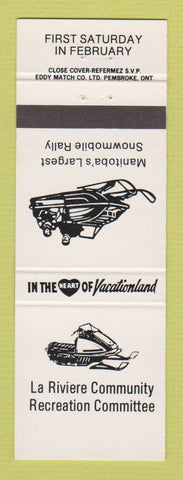 Matchbook Cover - MB Snowmobile Rally  LA Riviere Community