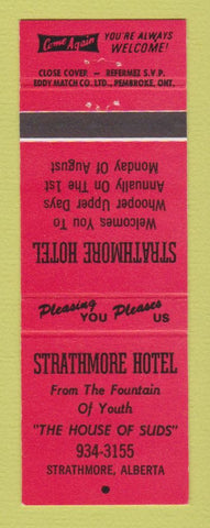 Matchbook Cover - Strathmore Hotel AB