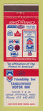 Matchbook Cover - Friendship Inn Tanglewood Motor Inn Lenox Pittsfield MA