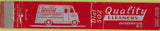 Matchbook Cover - Quality Cleaners Jacksonville NC truck 10 Strike