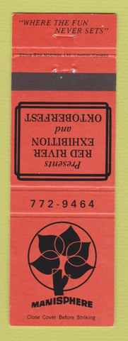 Matchbook Cover - Manisphere Red River Exhibition Oktoberfest Canada