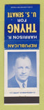 Matchbook Cover Harrison Thyng for US Senate Election Manchster NH New Hampshire