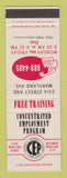 Matchbook Cover - Concentrated Employment Program Baltimore MD SAMPLE