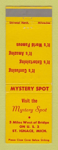 Matchbook Cover - The Mystery Spot St Igance MI WEAR