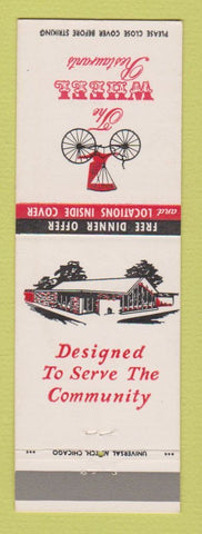 Matchbook Cover - The Wheel Restaurant Indiana Illinois CHAIN