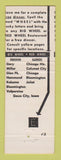 Matchbook Cover - The Wheel Restaurant Indiana Illinois CHAIN