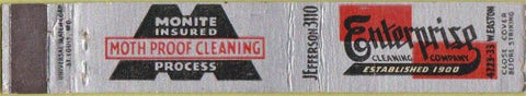 Matchbook Cover - Enterprise Cleaning Co  10 Strike