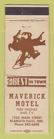 Matchbook Cover - Maverick Motel Klamath Falls OR