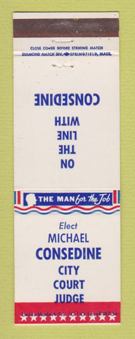 Matchbook Cover - Michael Consedine City Court Judge Election